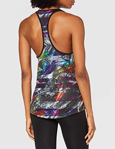 ARENA Camiseta de Tirantes para Mujer, Mujer, Camiseta de Tirantes, 000934, Iridescent Stripe-Black, Extra-Large