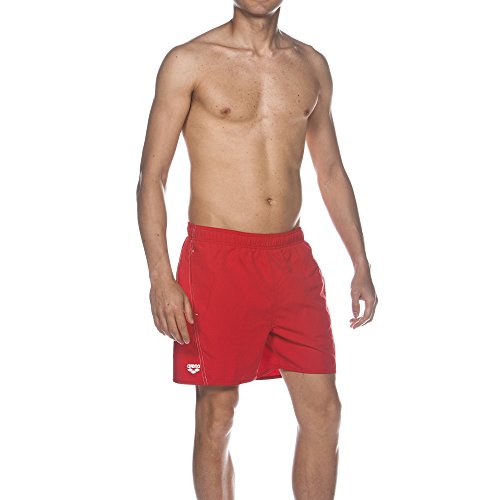 Arena Fundamentals Logo Bañador, Hombre, Rojo/Blanco, 3XL