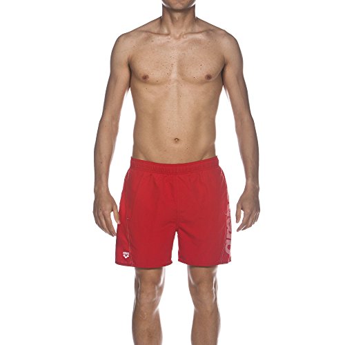 Arena Fundamentals Logo Bañador, Hombre, Rojo/Blanco, XL