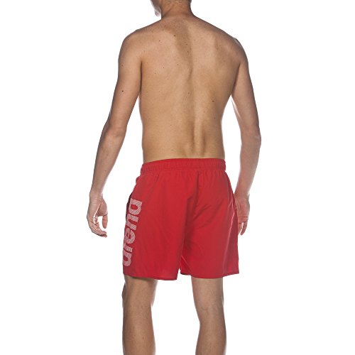 Arena Fundamentals Logo Bañador, Hombre, Rojo/Blanco, XL
