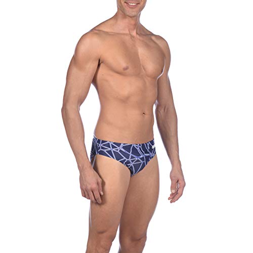 Arena M Brief Bañador Slip Hombre Carbonics Pro, Navy-Neon Blue, 80