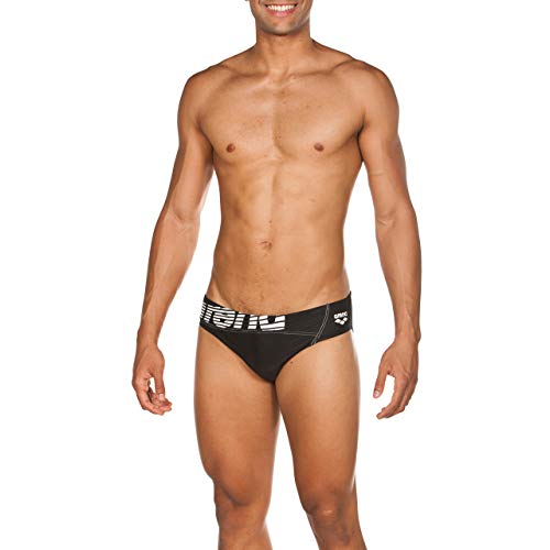 Arena M Brief Bañador Slip Hombre Serome EVO, Black-White, 90