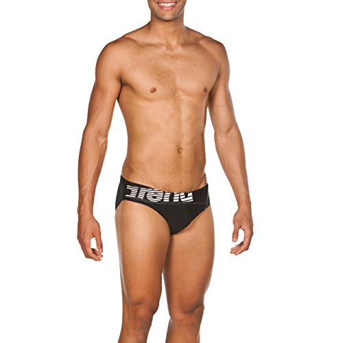 Arena M Brief Bañador Slip Hombre Serome EVO, Black-White, 90