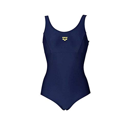 Arena Melby, Bañador para Mujer, Azul (Navy/Yellow Sta), 50 DE