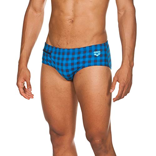 Arena Small Checks Brief, Hombre, Navy/pix Blue, 105