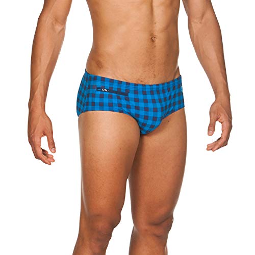 Arena Small Checks Brief, Hombre, Navy/pix Blue, 105