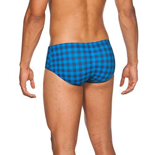 Arena Small Checks Brief, Hombre, Navy/pix Blue, 105