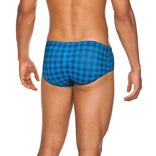 Arena Small Checks Brief, Hombre, Navy/pix Blue, 105