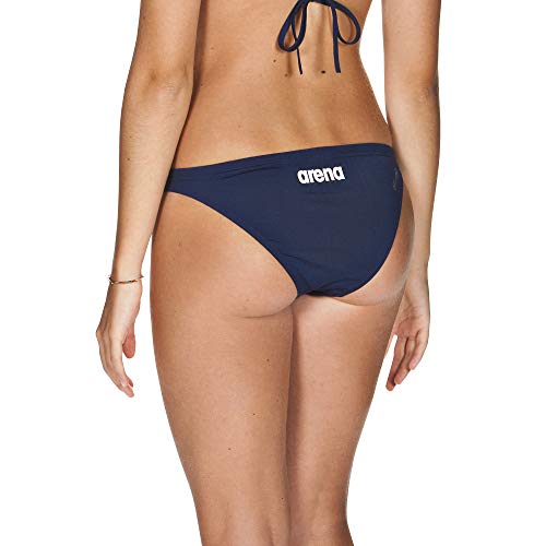 Arena Solid Parte Inferior Bikini, Mujer, Azul (Navy/White), 38
