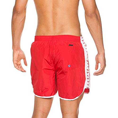 ARENA Team Stripe Boxer Beach Short, Hombre, Red-White-Red, L