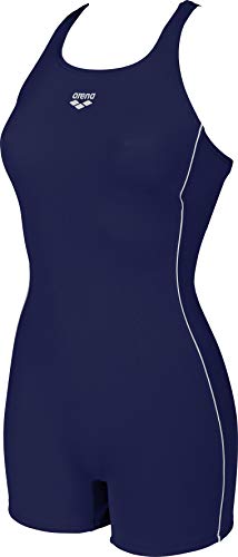 ARENA Traje de baño Deportivo para Mujer, Mujer, Traje de baño de una Pieza, 2A809, Azul Marino y Blanco, 50