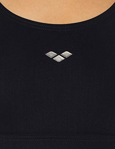 ARENA W Asia Wing Back One Piece - Bañador para Mujer, Mujer, Bañador para Hombre, 002336, Negro y Azul Brillante, Small