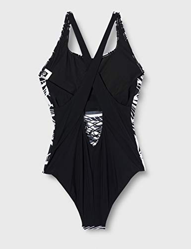 ARENA W Cradle Back One Piece Bañador Bodylift Mujer Hina Copa B, Black-Black, 48