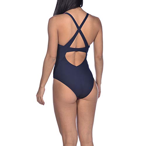 Arena W Cradle Back One Piece Bañador Bodylift Mujer Viola Copa B, Navy-Rose Violet, 48