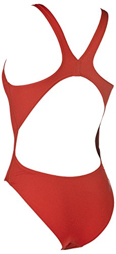 ARENA W High Bañador Deportivo Mujer Solid Swim Tech Alto, Red-White, 34