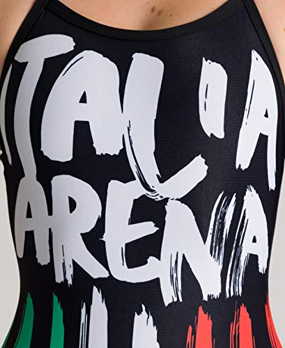 ARENA W Light Drop Back One Piece Bañador Deportivo Mujer Country Flags, Italy Flag, 42