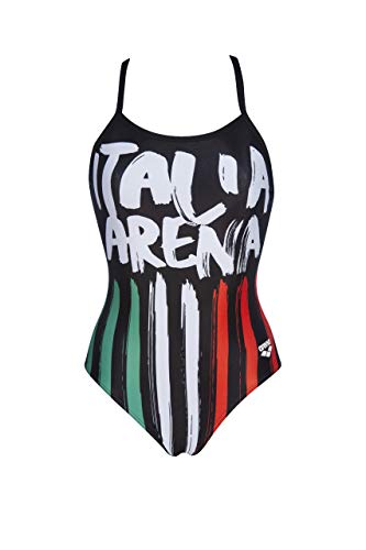 ARENA W Light Drop Back One Piece Bañador Deportivo Mujer Country Flags, Italy Flag, 42