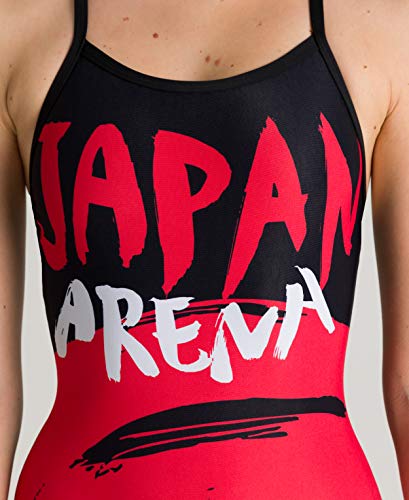 ARENA W Light Drop Back One Piece Bañador Deportivo Mujer Country Flags, Japan Flag, 38