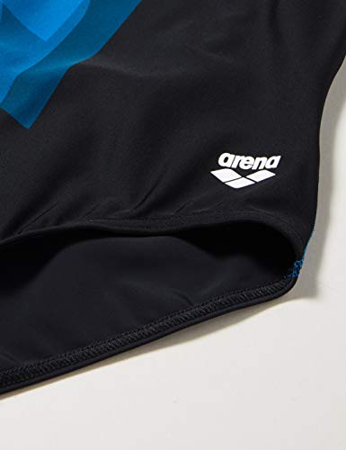 ARENA W Mirrors Swim Pro Back One Piece L Bañador Deportivo Mujer Mirrors, Mujer, Black-Turquoise, 46