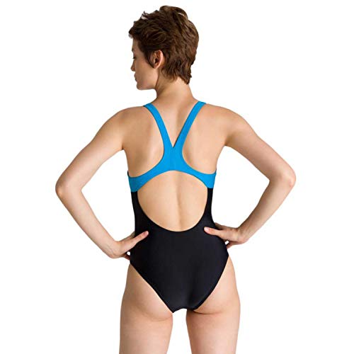 ARENA W Multicolour Webs Swim Pro Back One Piece Bañador Deportivo Mujer Multicolour Webs, Mujer, Black-Turquoise, 42