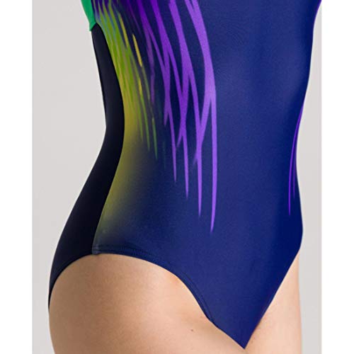 ARENA W Multicolour Webs Swim Pro Back One Piece Bañador Deportivo Mujer Multicolour Webs, Mujer, Navy-Golf Green, 38