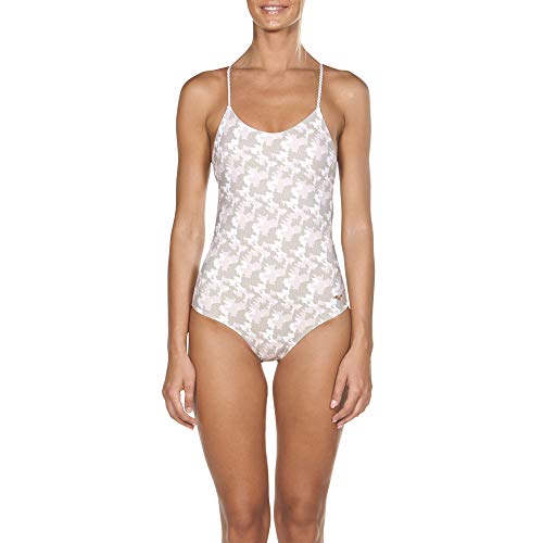ARENA W One Piece Twist Back - Bañador para Mujer, Mujer, 001675, Blanc-Muticolor, XXS (Talla del Fabricante: 36)