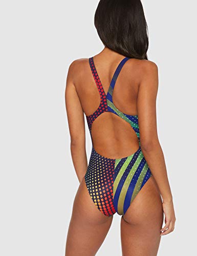 Arena W Piece Bañador Deportivo Mujer One Ares, Navy-Multi, 38