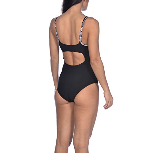 Arena W Strap Back One Piece Bañador Bodylift Mujer Viola Copa B, Black, 44