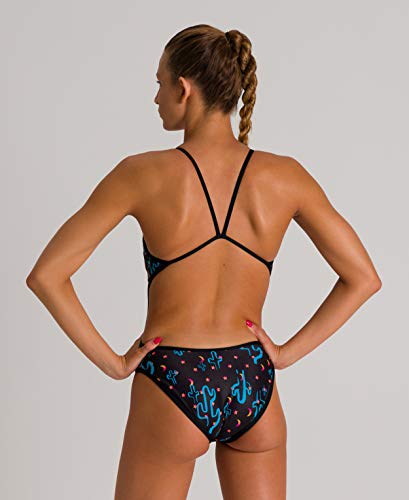ARENA W Sunset Reversible Challenge One Piece Bañador Deportivo Reversible Mujer Sunset, Mujer, Turquoise-Multi, 36