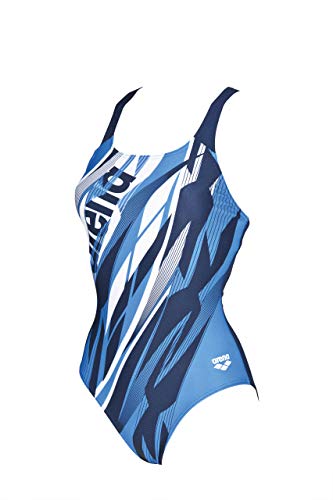 Arena W Swim Pro One Piece L Bañador Deportivo Mujer Zephiro, Navy-pix Blue, 38