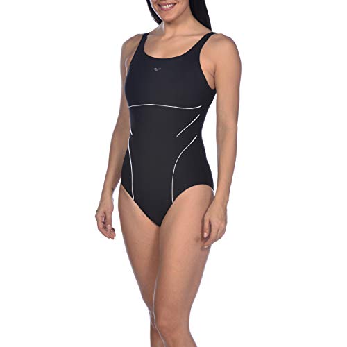 Arena W U Back One Piece Bañador Bodylift Mujer Dana Copa B, Black-White, 44