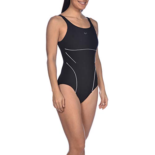 Arena W U Back One Piece Bañador Bodylift Mujer Dana Copa B, Black-White, 44
