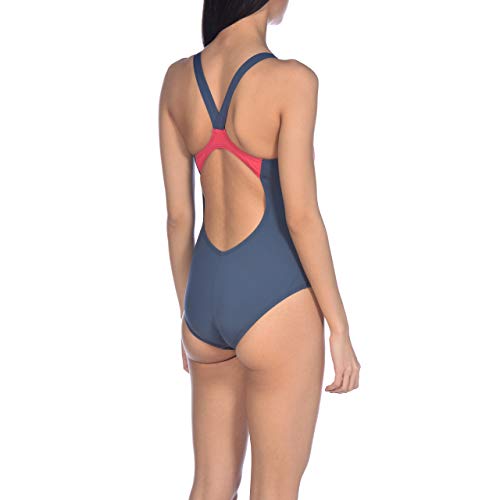 Arena W V Back One Piece Bañador Deportivo Mujer Balance, Shark-Freak Rose, 36