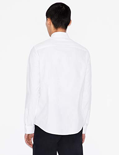 Armani Exchange 8nzcbg Camisa, Blanco (Wht Oxfrd W 7 BLU/W 0130), Medium para Hombre