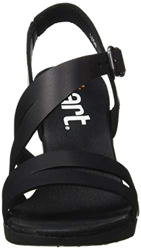 Art Rio, Sandalia con talón Mujer, Black, 38 EU