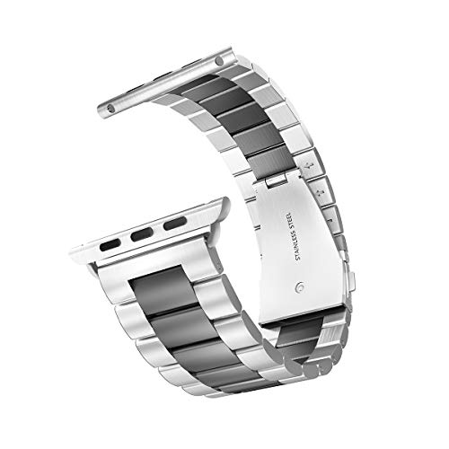 ARTCHE - Correa Deportiva para Apple Watch, Correa de Repuesto de Acero Inoxidable, Correa Ajustable, Compatible con iWatch Series 1 2 3 4