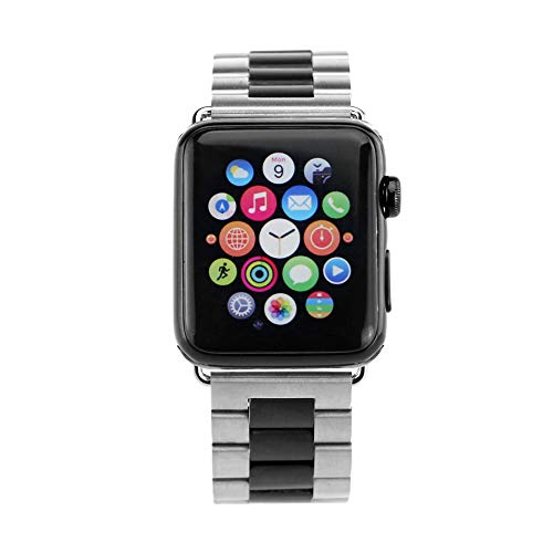 ARTCHE - Correa Deportiva para Apple Watch, Correa de Repuesto de Acero Inoxidable, Correa Ajustable, Compatible con iWatch Series 1 2 3 4