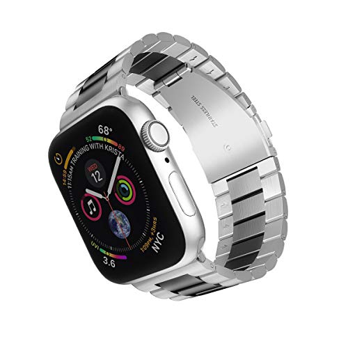 ARTCHE - Correa Deportiva para Apple Watch, Correa de Repuesto de Acero Inoxidable, Correa Ajustable, Compatible con iWatch Series 1 2 3 4