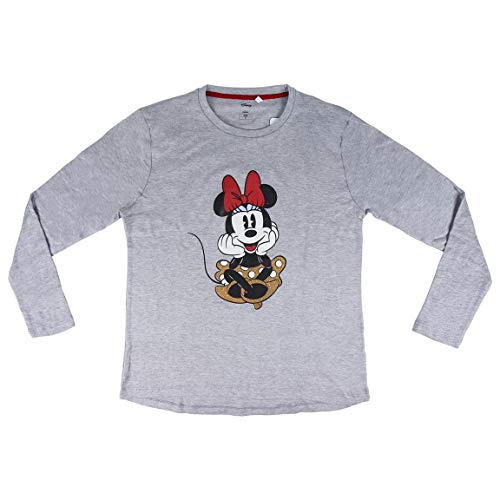 Artesania Cerda Largo Minnie Conjuntos de pijama, Gris (Gris 13), M para Mujer