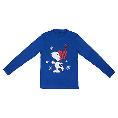 Artesania Cerda Largo Snoopy Conjuntos de Pijama, Azul (Azul 37), M para Mujer