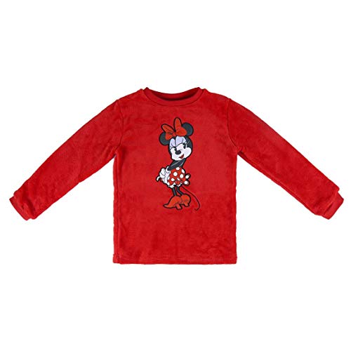 Artesania Cerda Pijama Largo Coral Minnie Conjuntos, Rojo (Rojo C06), 10 Años para Niñas