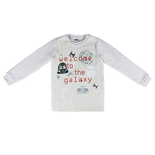 Artesania Cerda Pijama Largo Coral Star Wars Conjuntos, Gris (Gris C13), 10 Años para Niños