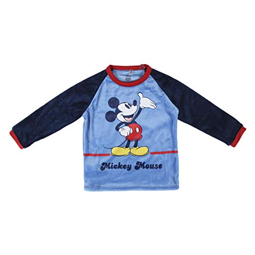 Artesania Cerda Pijama Largo Poly Mickey Conjuntos, Rojo (Rojo C06), 2 Años para Niños
