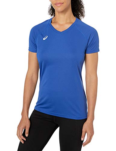 ASICS Camiseta de Manga Corta para Mujer Circuit 8, Mujer, Manga Corta, Ref!, Azul Cobalto, S