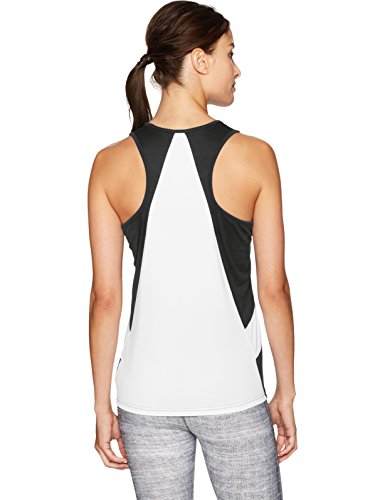 ASICS Camiseta de tirantes Team Sweep para mujer, color negro/blanco, pequeño