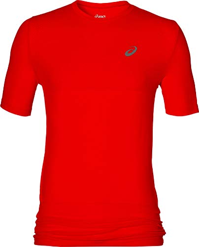 ASICS Fuzex Seamless SS Camiseta técnica de Manga Corta, Hombre, Rojo (Fiery Red), S