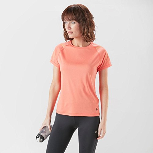 ASICS Icon - Camiseta de Manga Corta para Mujer, Icon, Mujer, Color Coralicious Heather, tamaño Medium