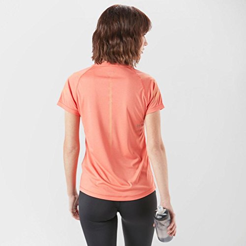 ASICS Icon - Camiseta de Manga Corta para Mujer, Icon, Mujer, Color Coralicious Heather, tamaño Medium