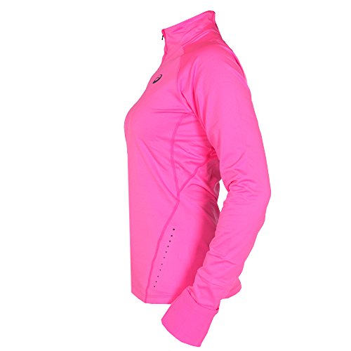 ASICS Invierno 1 Mujeres/2 Camiseta de Manga Larga con Cremallera, Mujer, Color Rosa - Pink Glow, tamaño XS
