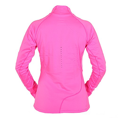 ASICS Invierno 1 Mujeres/2 Camiseta de Manga Larga con Cremallera, Mujer, Color Rosa - Pink Glow, tamaño XS